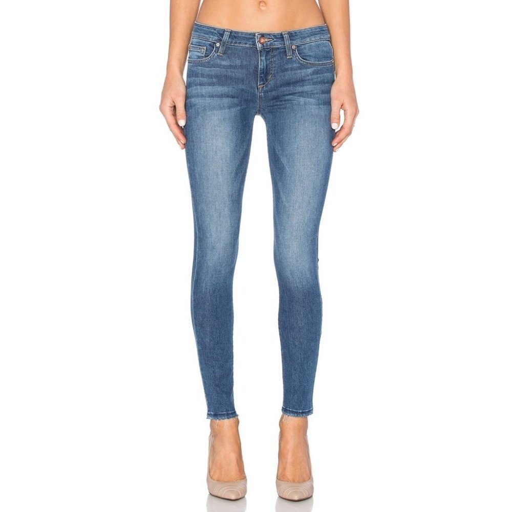 Joe's Jeans Skinny Ankle Jeans Icon Mid Rise Denim Raw Hem Roamie Size 25